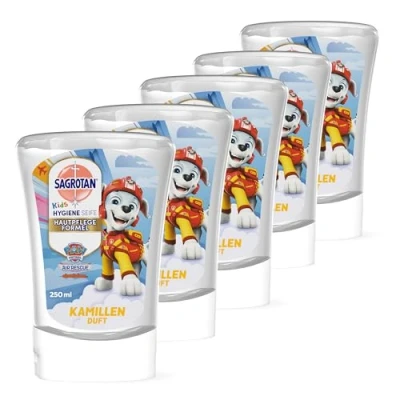 Abbildung von Sagrotan Kids No Touch Nachfüller Kamille Für den automatischen Seifenspender 5 x 250 ml Handseife