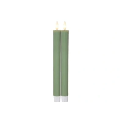 Abbildung von LED Stabkerze Flamme Stripe 2er Set aus Wachs