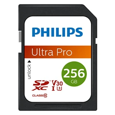Abbildung von Philips Ultra Pro SDXC Card 256 GB UHS I U3, Lesegeschwindigkeit bis zu 100 MB/s, V30, Speicherkarte für Kameras, Tablet, PC, Reader, 4K UHD Video