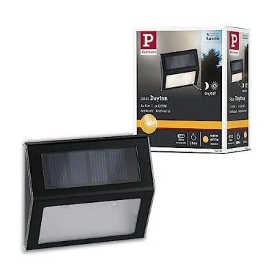Abbildung von Paulmann 94234 Solar Stufenleuchte/Treppenleuchte LED Außenleuchte incl. 1x0,05 Watt Anthrazit Kunststoff 3000 K Warmweiß