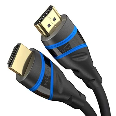 Abbildung von KabelDirekt 10K &amp; 8K HDMI Kabel, 2.1b 3 m, erhältlich in 0,5 5 m Zertifiziert, Deutschland entwickelt (Ultra High Speed 2.1 Kabel für PC, PS5, Xbox, Monitor und TV schwarz blau)