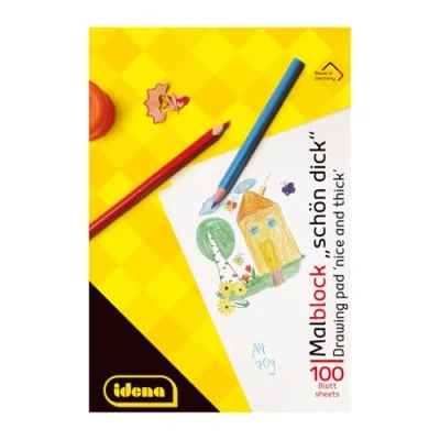 Abbildung von Idena 10390 Malblock, DIN A4, 100 Blatt, 70g/m², Schön Dick