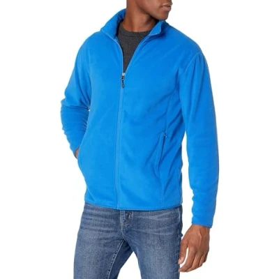 Abbildung von Amazon Essentials Herren Fleecejacke mit durchgehendem Reißverschluss (in Big und Tall erhältlich), Kobaltblau, XL