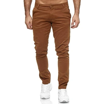 Abbildung von Elara Herren Chino Hose Slim Fit Stretch Chunkyrayan MEL009 Camel 30/34