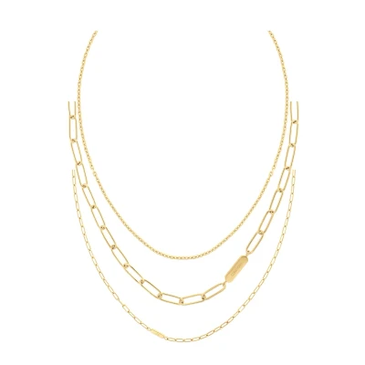 Abbildung von Calvin Klein GP Chain Necklaces GIFT SET Halskette goldcoloured, Damen, Größe: One Size, Gold coloured