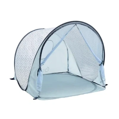 Abbildung von Babymoov Strandmuschel Blue Waves mit LSF 50+, Pop Up System, 1 Stück (1er Pack)