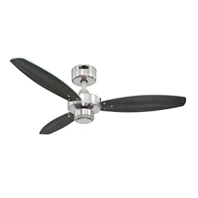Abbildung von 72289 Jet I, moderner 105 cm Deckenventilator von Westinghouse Lighting, Ausführung in gebürstetem Nickel