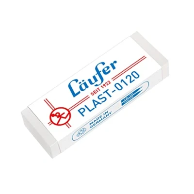 Abbildung von Läufer 00120 Plast 0120 Radierer, Radiergummi aus Kunststoff, für Bleistifte und Buntstifte, transparent, groß