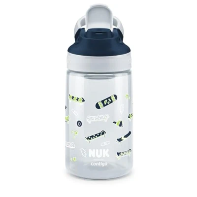 Abbildung von NUK By Contigo Easy Sip Cup Trinkflasche für Kinder (ab 4 Jahren) auslaufsicher Hergestellt aus strapazierfähigem Tritan BPA frei spülmaschinenfest 420 ml Skater