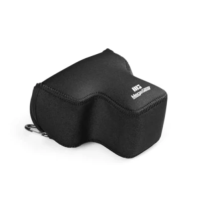 Abbildung von MegaGear Neoprene Kameratasche für Fujifilm X S20 (18 55mm) Stilvolle und Schützende Digitale Fotografie Tasche (Schwarz)