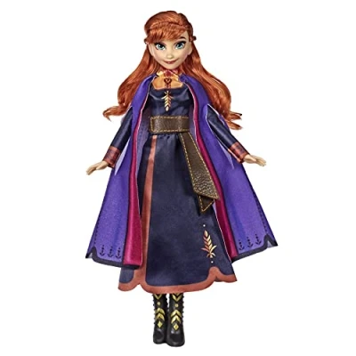 Abbildung von Hasbro Eiskönigin Singende Anna Puppe mit Musik in lila Kleid zu Disneys Die 2, Spielzeug für Kinder ab 3 Jahren 57237830 Mehrfarbig