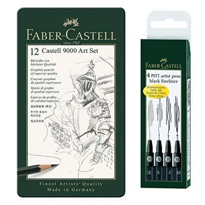 Abbildung von Faber Castell 119065 9000 Bleistiftset 8B bis 2H, 12 Stück