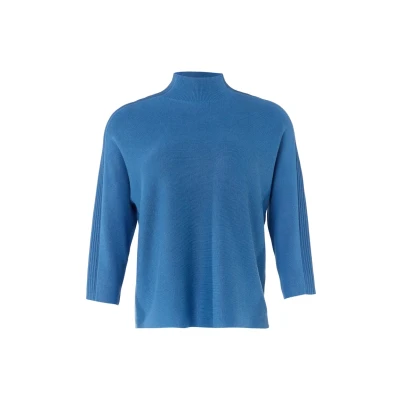 Abbildung von comma Strickpullover, Damen, Größe: 34, Royalblau