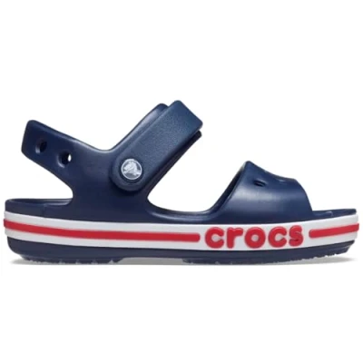 Abbildung von Crocs unisex child Bayaband Sandal Flat Sandal, Navy/Pepper, 22/23 EU