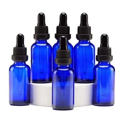 Abbildung von YIZHAO Pipettenflasche 30ml Blau, Apothekerflasche mit [Dropper Pipette Glas], Tinktur Flaschen für Ätherische Öl,Parfümöle,Aromatherapie,Düfte,Flüssigkeit 6Pcs