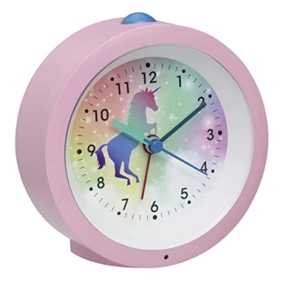 Abbildung von TFA Dostmann 60.1033 Analoger Kinderwecker Kindermotiv Sweep Uhrwerk (Rosa)