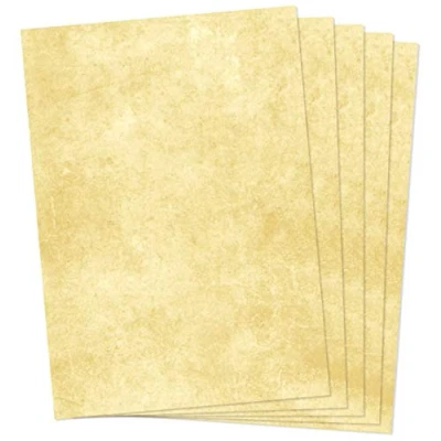 Abbildung von Clever Pool 25 Blatt Briefpapier, Urkundenpapier, Vintage, marmoriert, hochwertige 120g/qm Qualität, beidseitig, Mittelalter Papier, freundliche Farbe