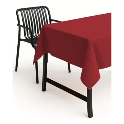 Abbildung von texpot Gartentischdecke 110 x cm in Rot mit Leinen Optik Lotuseffekt Fleckschutz Bügelfrei Tischdecke