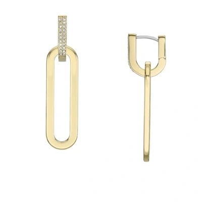 Abbildung von Fossil Damen Hängeohrringe Heritage D Link Glitz Edelstahl goldfarben, JF04587710