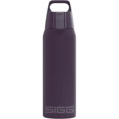 Abbildung von SIGG Isolierte Trinkflasche Thermosflasche Shield Therm One Nocturne kohlensäurehaltige Getränke Auslaufsicher Spülmaschinenfest BPA frei 90% recycelter Edelstahl Dunkelviolett 0,75L