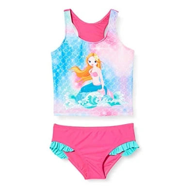 Abbildung von Playshoes Mädchen Uv schutz Bikini Badeanzug Schwimmanzug Badebekleidung, Meerjungfrau, 110 116 EU