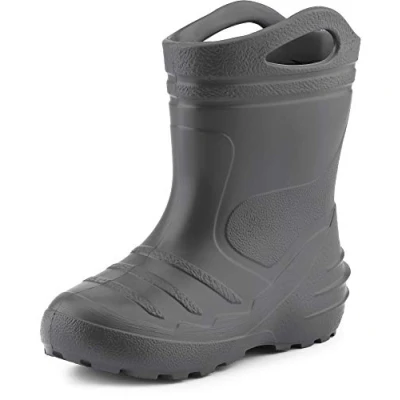 Abbildung von Ladeheid Gummistiefel Kinder federleichte Eva Regenstiefel für Mädchen und Jungen Thermo gefüttert KL051 (Graphite, 24 EU)