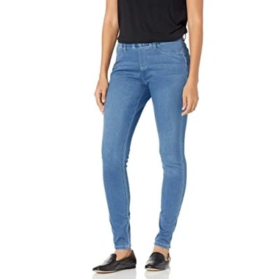 Abbildung von Amazon Essentials Damen Strick Jeggings zum Hineinschlüpfen (in Übergröße erhältlich), Helle Waschung, XL Kurz