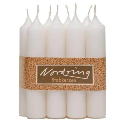 Abbildung von Nordring 8 Stück Stabkerzen creme 2,2 x 11 cm hoch