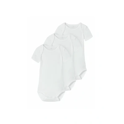 Abbildung von Name it baby Unisex Nbnbody 3P Ss Solid 4 Noos, Bright White, Numeric_92 (3er Pack)