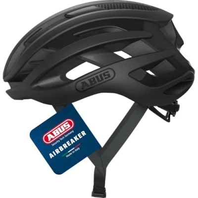 Abbildung von ABUS Rennradhelm AirBreaker High End Fahrradhelm für den professionellen Radsport Jugendliche und Erwachsene Helm Damen Herren Schwarz Matt, Größe S