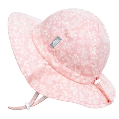 Abbildung von Jan &amp; Jul Mädchen Baumwoll Sonnenhut, Sommerstrandhut mit Kinnriemen für Kleinkinder (L: 2 5 Jahre, Pink Prairie)