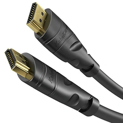 Abbildung von KabelDirekt 4K HDMI Kabel 2m (High Speed mit Ethernet, Ultra HD, 3D, Full 1080p, HDR, ARC, PS4/PS5, Xbox, HDTV) schwarz