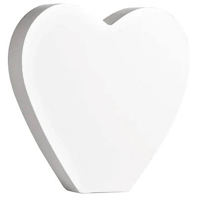 Abbildung von Rayher MDF Symbol Herz, weiß, 11 x cm, Stärke 2 3D Holz, Holz FSC zertifiziert, 64567102
