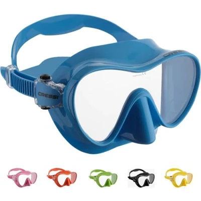 Abbildung von Cressi F1 Maske Rahmenlose zum Tauchen und Schnorcheln, Blau, Einheitsgröße, Unisex Erwachsene