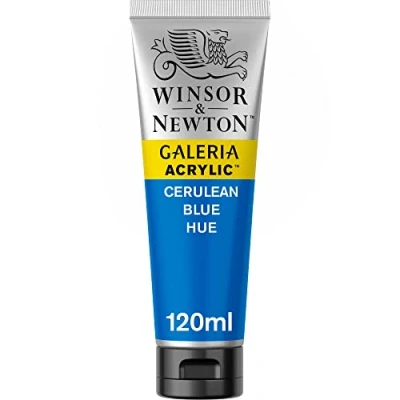 Abbildung von Winsor &amp; Newton 2131138 Galeria Acrylfarbe, hohe Pigmentierung, lichtecht, buttrige Konsistenz, 120ml Tube, cölinblau