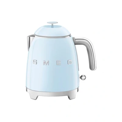 Abbildung von Smeg, Kleiner elektrischer Wasserkocher KLF05PBEU 0,8 L, Edelstahlfilter, Sicherheits Auto Off, Wasserstandsanzeige, rutschfester Boden und integrierte Kabelaufwicklung, Leistung 1400W, Blau