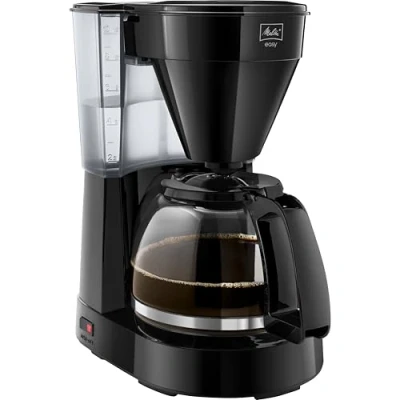 Abbildung von Melitta Easy Kaffeemaschine mit abnehmbarem Schwenkfilter, Filterkaffeemaschine Glaskanne und Tropfstopp, für bis zu 10 Tassen Kaffee, schwarz