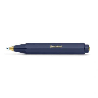 Abbildung von Kaweco Classic Sport Navy I Business Kuli aus hochwertigem Kunststoff 12g leichter Edel Kugelschreiber Taschen mit zuverlässiger Herzkurvenmechanik Druckkugelschreiber 10,5cm