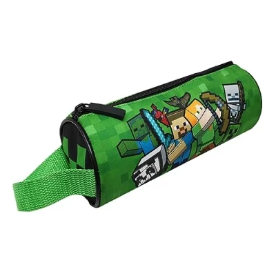 Abbildung von Theonoi Minecraft Kinder Federmappe Schlampermäppchen Federmäppchen Mäppchen Schulmäppchen Federtasche Federpenal Etui Case (Grün Creeper)