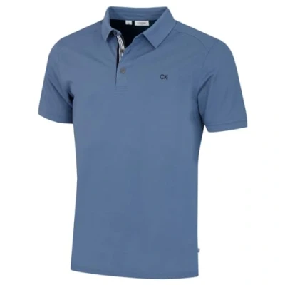 Abbildung von Calvin Klein Herren Campus Sport Stretch Golf Poloshirt Jeans Blau L