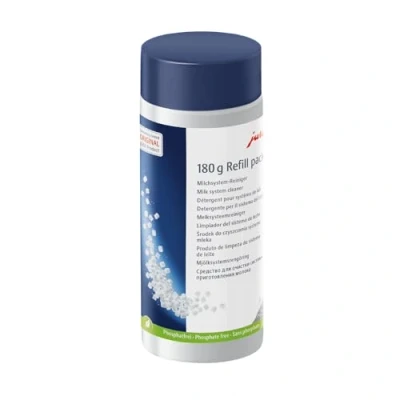 Abbildung von JURA original Mini Tabs zur Milchsystem Reinigung für 60 Reinigungen TÜV zertifizierte Hygiene 180 g Nachfüllflasche 24212, weiß