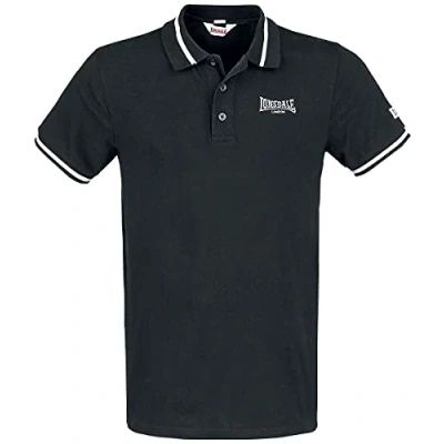 Abbildung von Lonsdale London Causton Männer Poloshirt schwarz L 100% Baumwolle Basics, Casual Wear, Streetwear