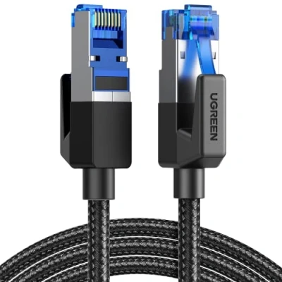 Abbildung von UGREEN Cat 8 LAN Kabel 40Gbps 2000MHz Superschnell Netzwerkkabel POE RJ45 Ethernet Wlankabel kompatibel mit PS5/4, Steam Deck, Xbox, Switch, Router, Modem(3M)