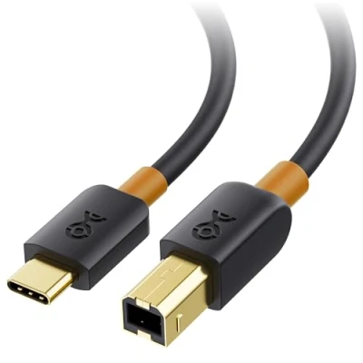 Abbildung von Cable Matters Druckerkabel USB C 2m (USB auf B Kabel, Cable) in Schwarz 2 Meter