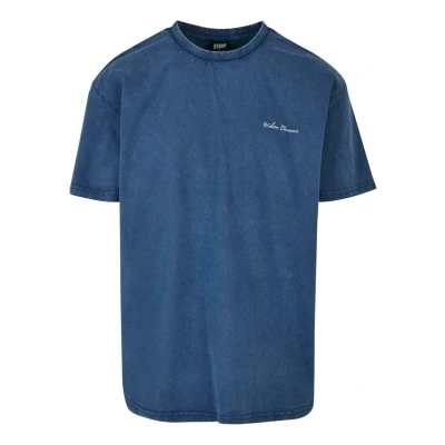 Abbildung von Urban Classics Small Embroidery Tshirt basic, Herren, Größe: Large, Spaceblue