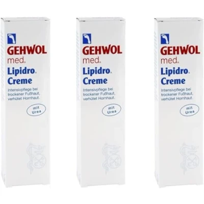 Abbildung von Gehwol med Lipidro Creme 3x 125ml Fußpflege Fußcreme mit Urea