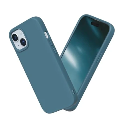 Abbildung von RhinoShield Case kompatibel mit [iPhone 15] SolidSuit Stoßdämpfende &amp; schlanke Schutzhülle Premium Finish 3.5 Meter Fallschutz Ozeanblau