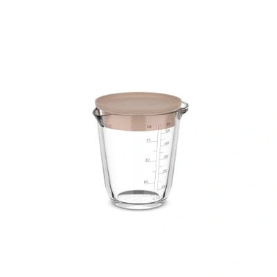 Abbildung von Mepal Glas Messbecher mit Deckel Chef it Leicht ablesbare, eingravierte Skala Mikrowellen &amp; Backofengeeignet (ohne Deckel) Hochwertiges Spülmaschinengeeignet 500 ml Chalk