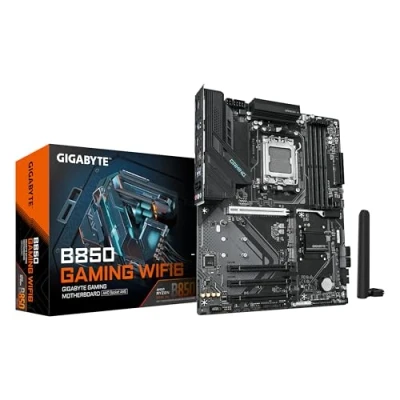Abbildung von GIGABYTE B850 Gaming WIFI6 Motherboard AMD Ryzen 9000 Serie CPUs, 6+2+2 Phasen digitales VRM, bis zu 8200MHz DDR5 (OC), 1xPCIe 5.0 + 2xPCIe 4.0 M.2, GbE LAN, WiFi 6, USB 3.2 Gen 2