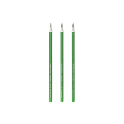 Abbildung von Legami Nachfüllminen für Radiergelstifte, 3er Set, Höhe 13 cm, wärmeempfindliche Tinte, grün, 0,7 mm Spitze.